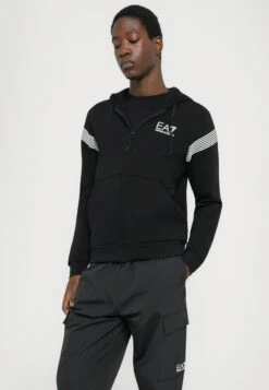 EA7 Emporio Armani TRAIN 7 LINES HOODIE - Hoodie - Black Beauty -Total Wear Store ca013ae82c87439db9cf7964ff23b22b