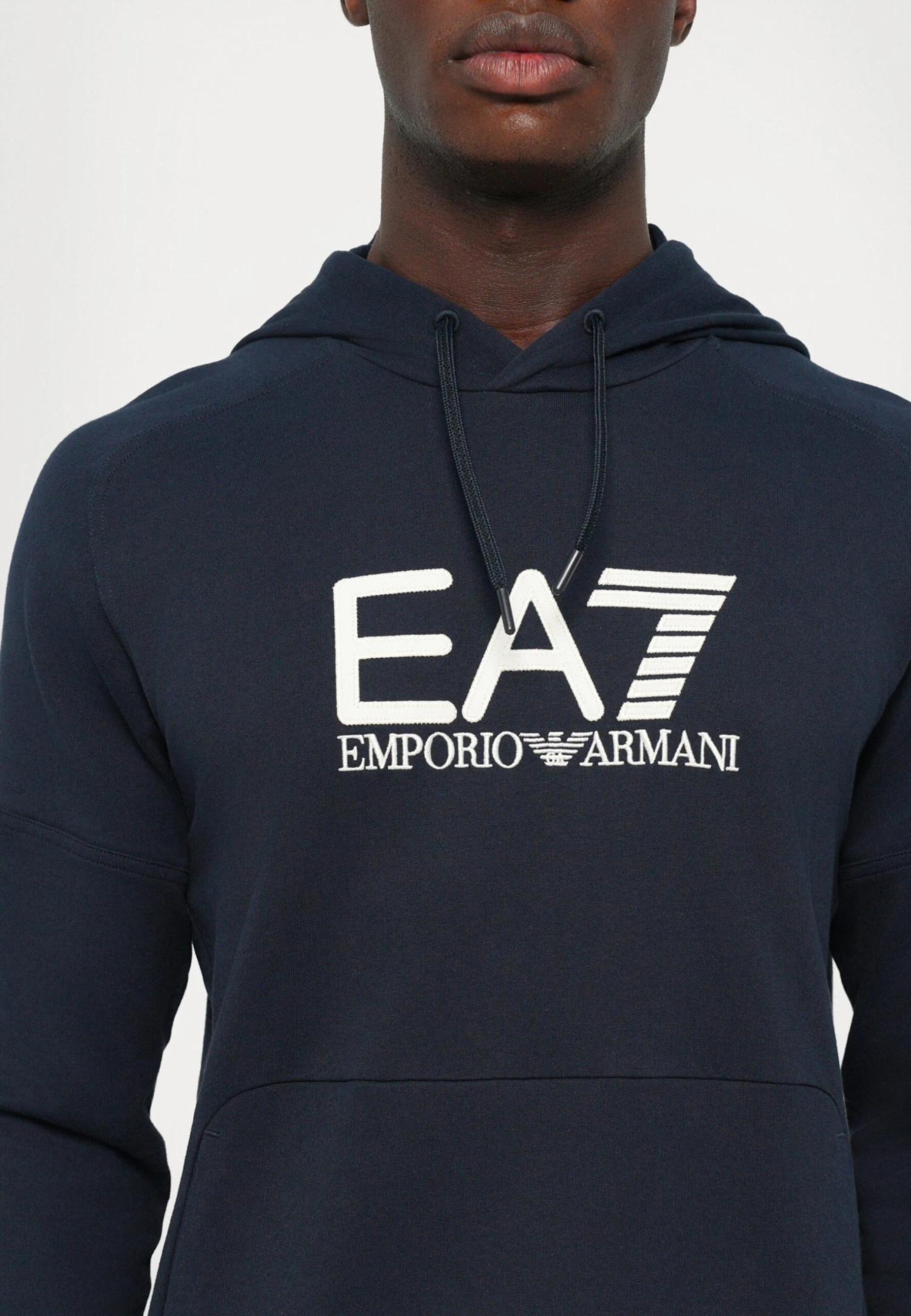 EA7 Emporio Armani TRAIN VISIBILITY HOODIE - Sweatshirt - Blue/cream 9 EA7 Emporio Armani TRAIN VISIBILITY HOODIE - Sweatshirt - Blue/cream - Image 7