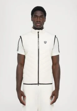 EA7 Emporio Armani TRAIN PREMIUM SHIELD VEST - Waistcoat - Vanilla Ice