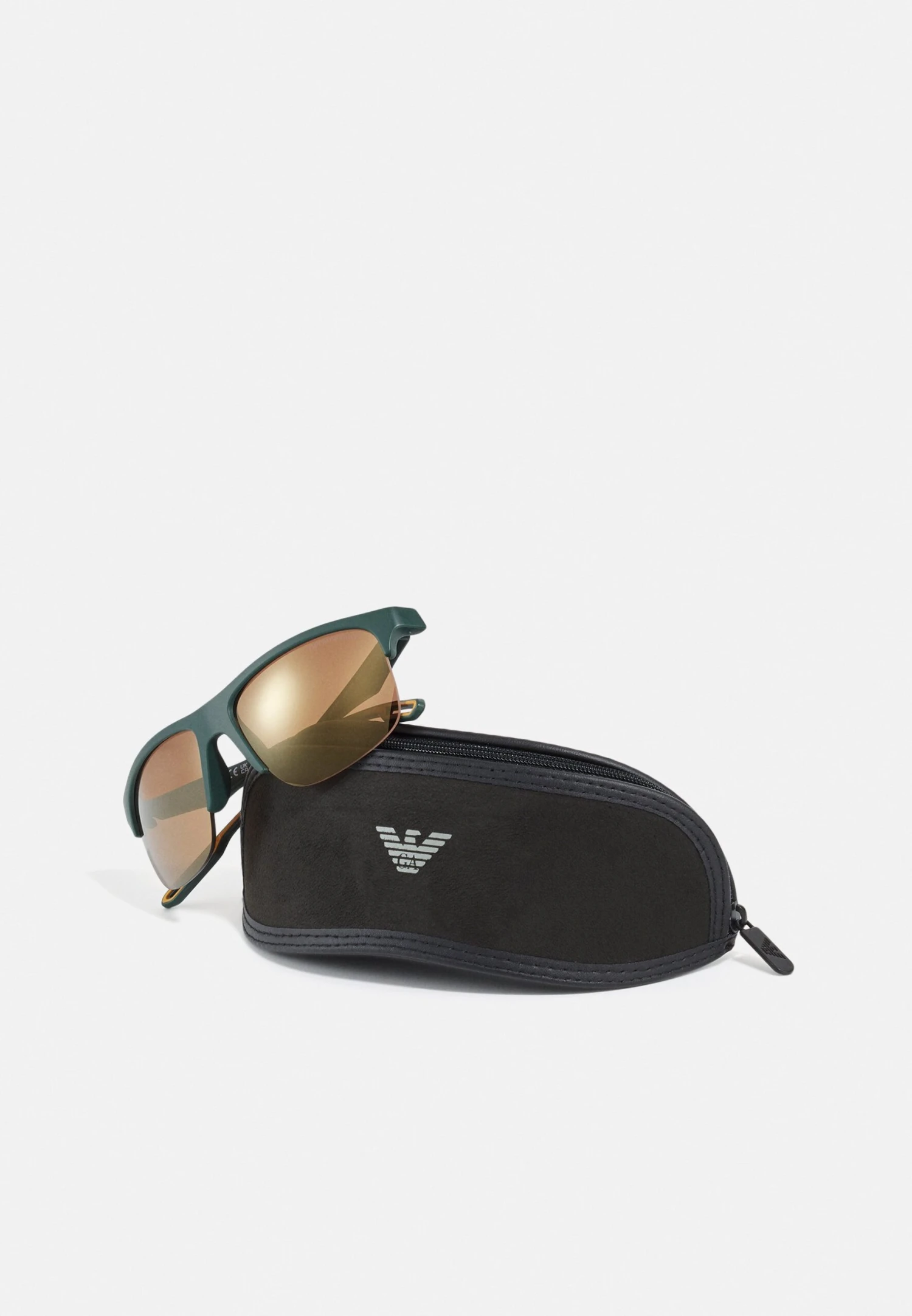 Emporio Armani Sunglasses - Matte Green/Brown/Gold-Coloured 6 Emporio Armani Sunglasses - Matte Green/Brown/Gold-Coloured - Image 4