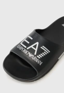 EA7 Emporio Armani CRUSHER DISTANCE - Slippers - Black/silver-coloured -Total Wear Store cbca3a8631c94a0f9b3215a4e5cb54af