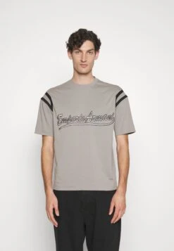 Emporio Armani Print T-Shirt - Greige -Total Wear Store cce6d5814d544b21b2cd015116e60755