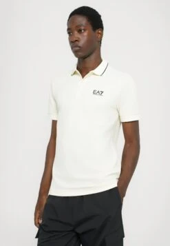 EA7 Emporio Armani TRAIN CORE - Polo Shirt - Vanilla Ice -Total Wear Store cd7ba1b3a23c42e69893025d0c947cb8
