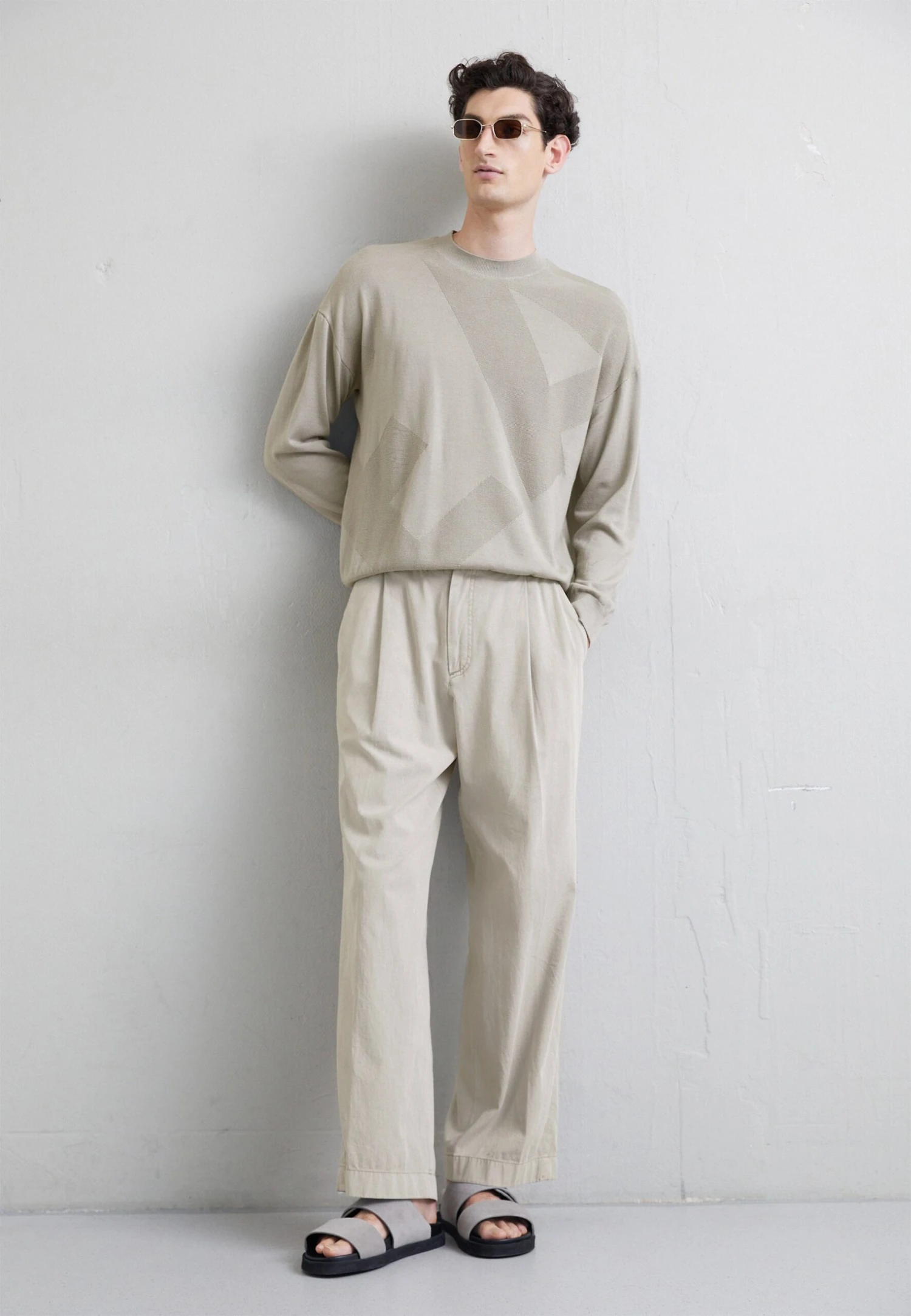 Emporio Armani Jumper - Greige 4 Emporio Armani Jumper - Greige - Image 2