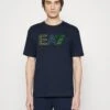 EA7 Emporio Armani Print T-Shirt - Dark Blue -Total Wear Store ce1a3019737a4035923179884bd270e7