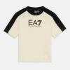 EA7 Emporio Armani UNISEX - Print T-shirt - Almond Milk -Total Wear Store cf5b10c0ba6f4616a729fbb880209dea