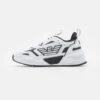 EA7 Emporio Armani Ace Runner Unisex - Trainers - White/Black/Silver -Total Wear Store d068cd2670484316a17db8516f1b1b50