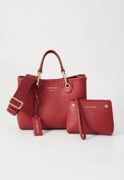 Emporio Armani BAG SETSET - Handbag - Carminio/taupe -Total Wear Store d1714f5552294f8ab074beef0109f02c