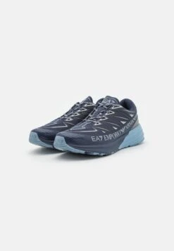 EA7 Emporio Armani Crusher Distance Trail Unisex - Trainers - Triple Black Iris/Silver/Ashley Blue -Total Wear Store d26caff26e234e59aee7e44e92f5ebab