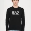 EA7 Emporio Armani TRAIN VISIBILITY TEE - Long Sleeved Top - Black/cream -Total Wear Store d2ff899f4db1419795daeefc35c824e9