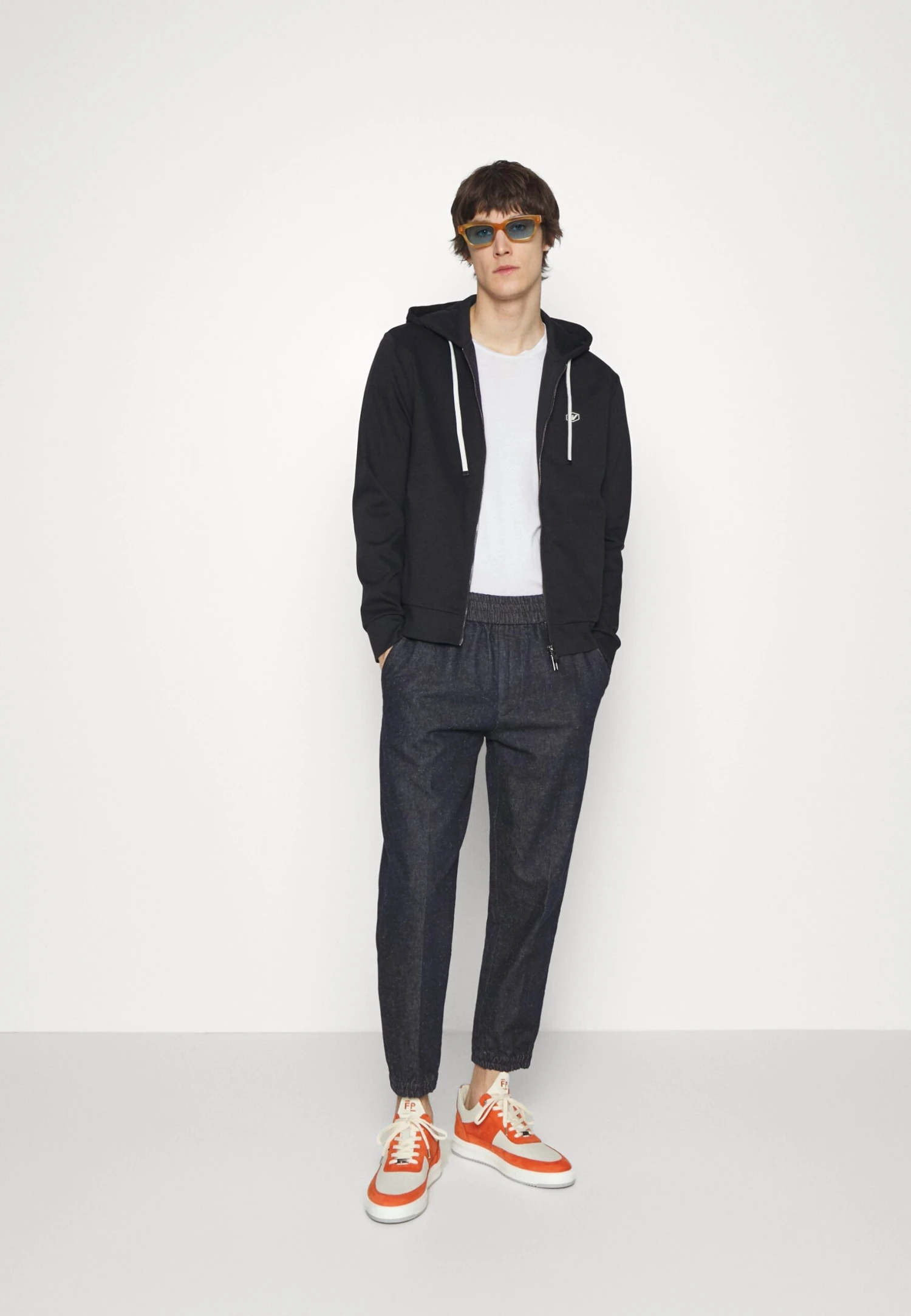Emporio Armani Zip-Up Sweatshirt - Blu Navy 4 Emporio Armani Zip-Up Sweatshirt - Blu Navy - Image 2
