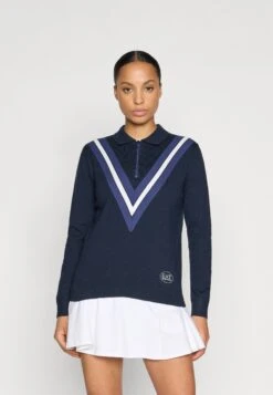 EA7 Emporio Armani TENNIS CLUB - Polo Shirt - Blue/bianco