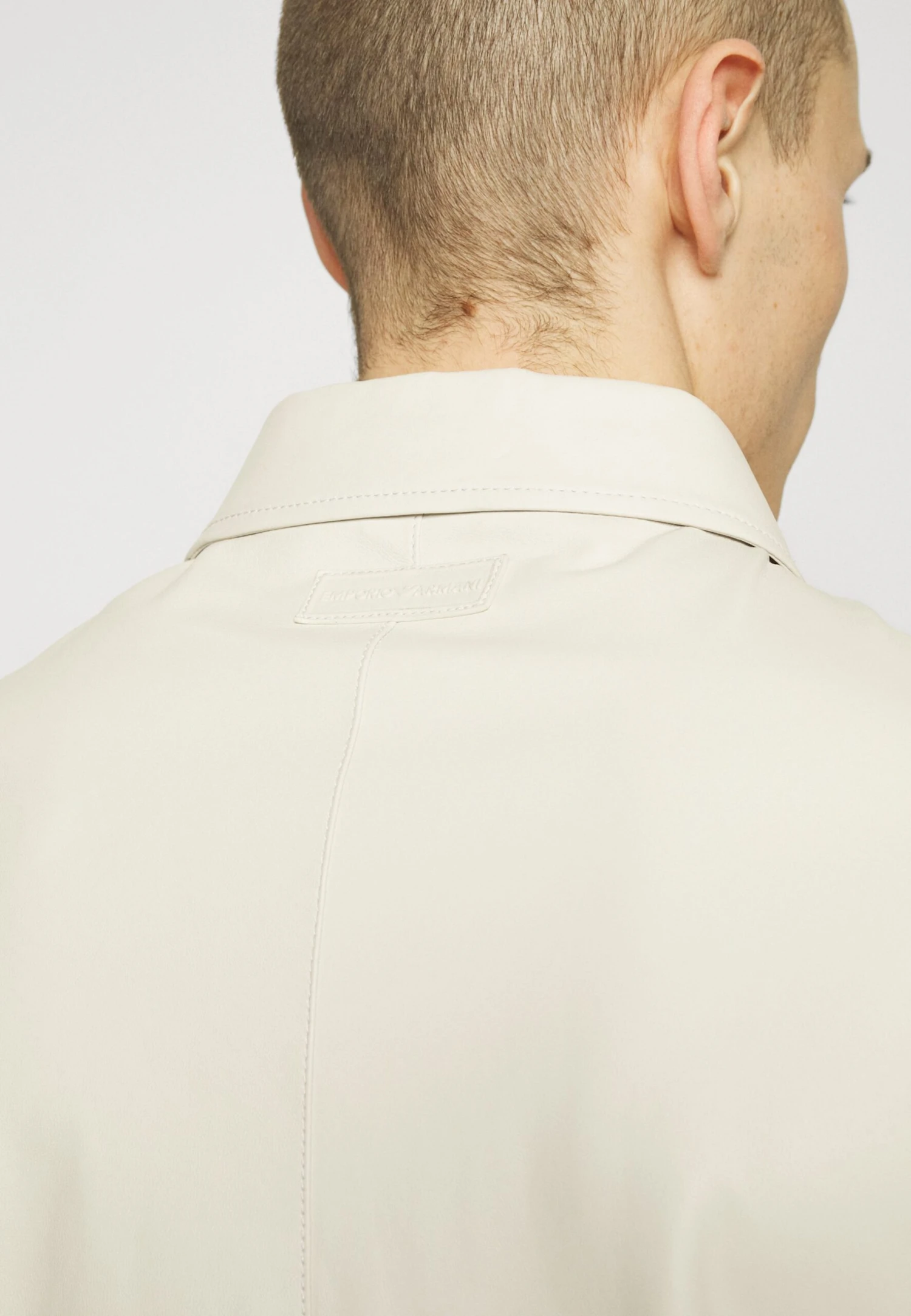 Emporio Armani Blouson Jacket - Leather Jacket - Bianco Panna 8 Emporio Armani Blouson Jacket - Leather Jacket - Bianco Panna - Image 6