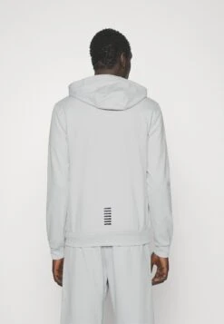 EA7 Emporio Armani Zip-Up Sweatshirt - Light Grey -Total Wear Store d4fba5ee2f3340079a8138ba2d8eff14