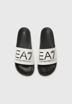 EA7 Emporio Armani UNISEX - Pool Slides - White/black -Total Wear Store d5598dbf090846e6ad0bf2cebe99defb