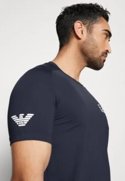 EA7 Emporio Armani Tennis Pro Tee - Basic T-Shirt - Navy Blue 11 EA7 Emporio Armani Tennis Pro Tee - Basic T-Shirt - Navy Blue -Total Wear Store d6ba7d677cb249788127cf107b9b2a89