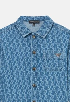 Emporio Armani SHIRT UNISEX - Button-down Blouse - Medium Blue Denim -Total Wear Store d8224f996f7c4e47871c67ad5e8c0f9b