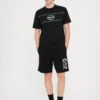 EA7 Emporio Armani TRAIN LOGO TEE UNISEX - Print T-shirt - Black/silver Coloured -Total Wear Store d8229630f92c46b9983192455bfac376