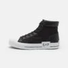 EA7 Emporio Armani All Over Unisex - High-Top Trainers - Black/White