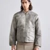 Emporio Armani BLOUSON JACKET - Bomber Jacket - Gray/off White -Total Wear Store da7c73f910f84331bbf9d176ed580186