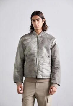 Emporio Armani BLOUSON JACKET - Bomber Jacket - Gray/off White