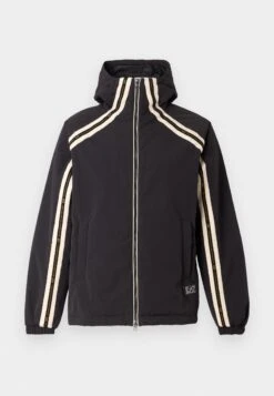 EA7 Emporio Armani TRAIN LOGO SERIES TAPE JACKET UNISEX - Outdoor Jacket - Black/silver-coloured -Total Wear Store dadf1ad2bca145a6918d41c35e43bca0