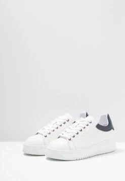 Emporio Armani Trainers - Optical White/Navy -Total Wear Store db1f23630c434efb90e1ee7f6363cf9a