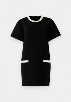 Emporio Armani DRESS - Jumper Dress - Black/white -Total Wear Store db7d903f4e604de09d00b4a849e97ac9