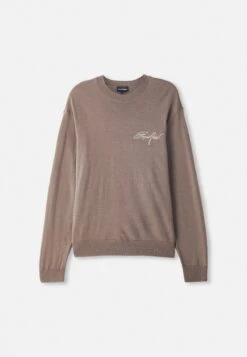 Emporio Armani Jumper - Walnut/off-white -Total Wear Store dbfc4ff5a74f4ca48d838b7067bf0a89