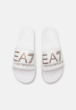 EA7 Emporio Armani UNISEX - Pool Slides - White/rose -Total Wear Store dd0716d5554943d5b45bbb7b59e2d9a7