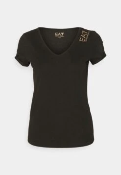 EA7 Emporio Armani Print T-Shirt - Black/Gold -Total Wear Store dd10ad6e4b0d4b0193c6779a8962a3f7