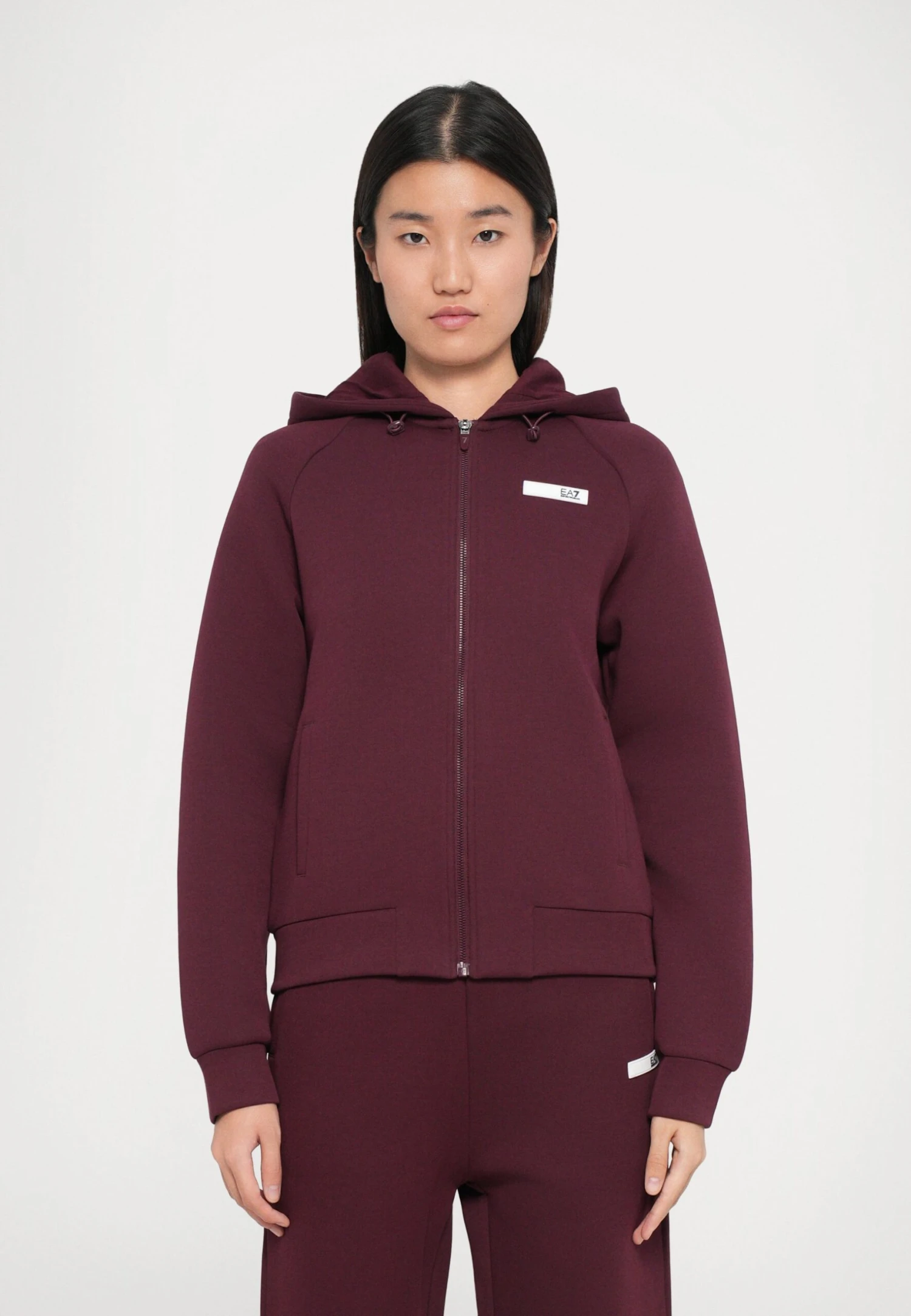 EA7 Emporio Armani Zip-up Sweatshirt - Bordeaux 3 EA7 Emporio Armani Zip-up Sweatshirt - Bordeaux
