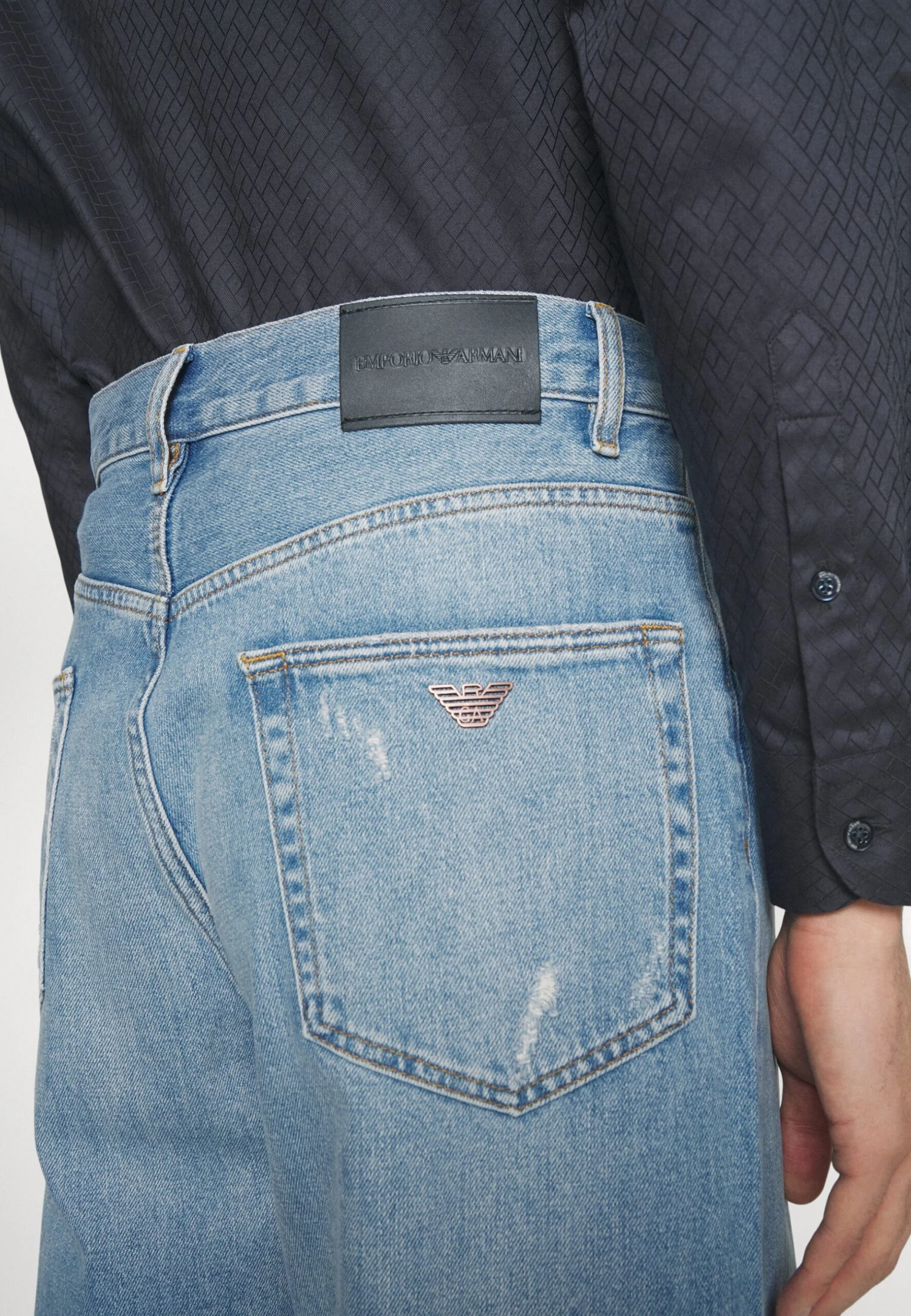 Emporio Armani Pant - Relaxed Fit Jeans - Denim Blu Ch 8 Emporio Armani Pant - Relaxed Fit Jeans - Denim Blu Ch - Image 6