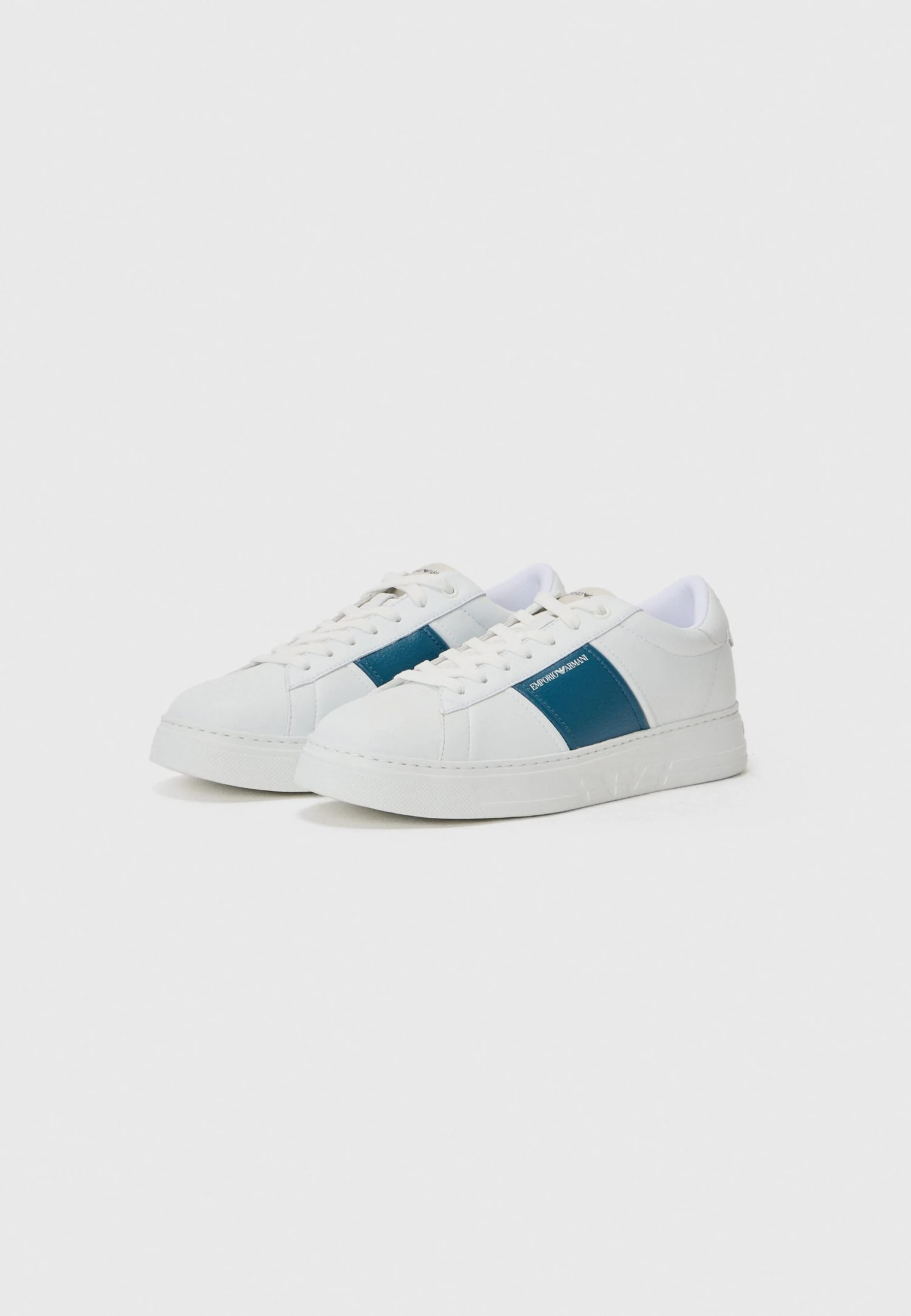 Emporio Armani Trainers - White/ottanio 4 Emporio Armani Trainers - White/ottanio - Image 2