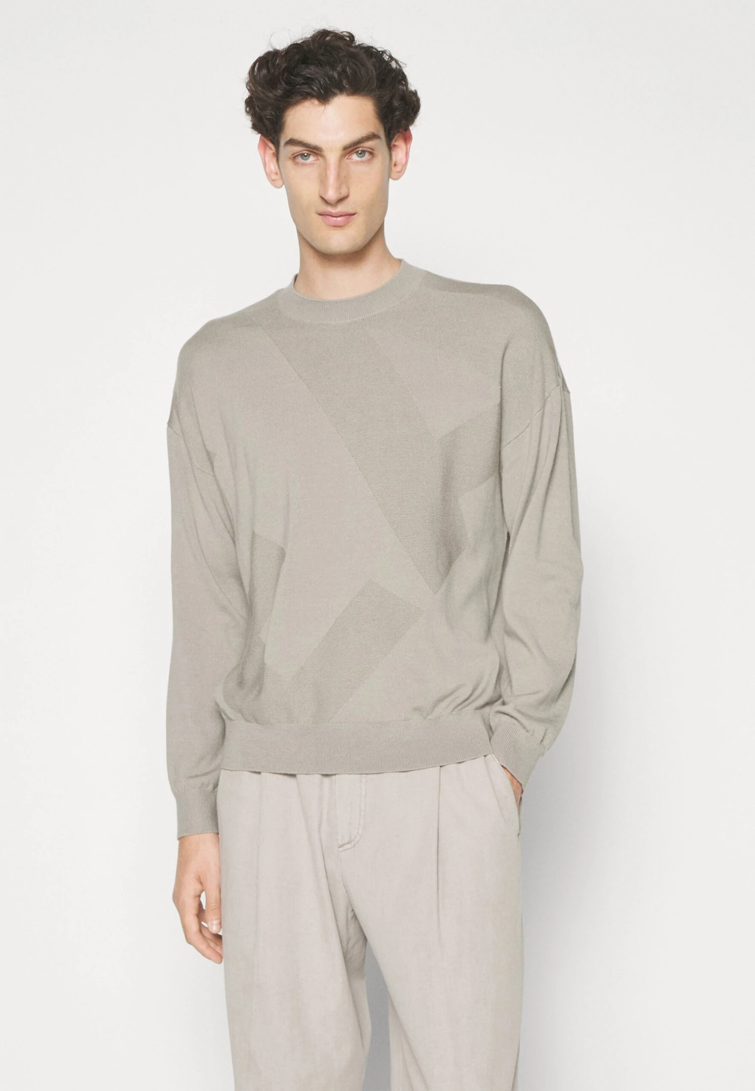 Emporio Armani Jumper - Greige 5 Emporio Armani Jumper - Greige - Image 3