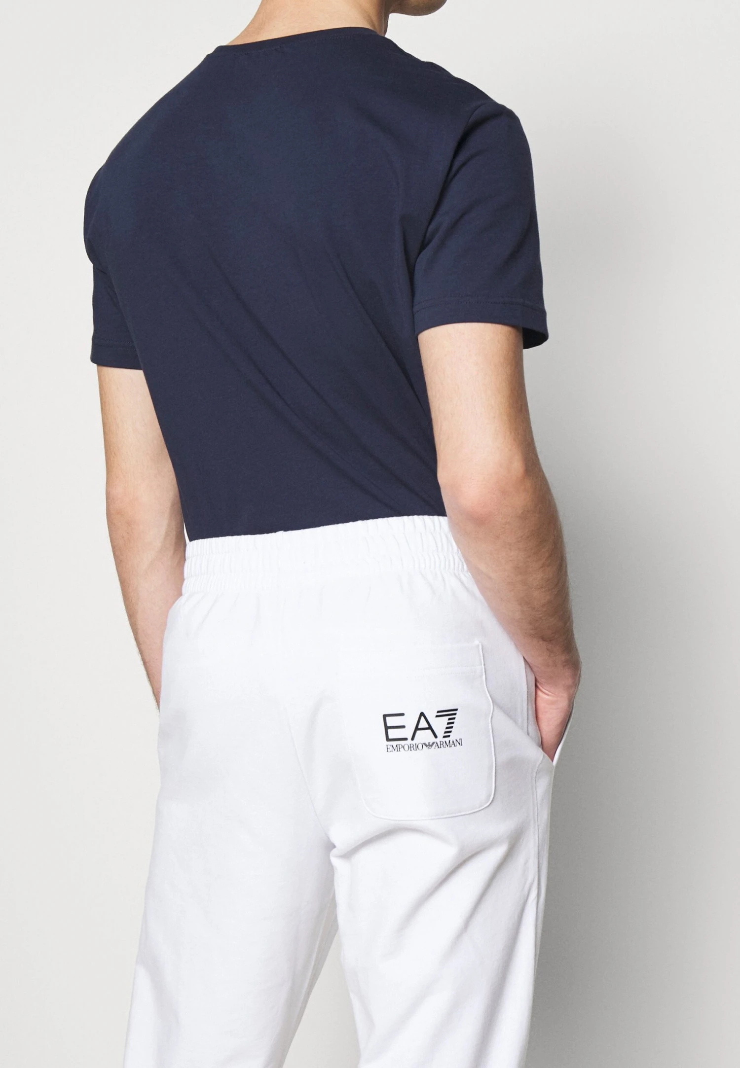 EA7 Emporio Armani Trouser - Tracksuit Bottoms - White/Black 7 EA7 Emporio Armani Trouser - Tracksuit Bottoms - White/Black - Image 5