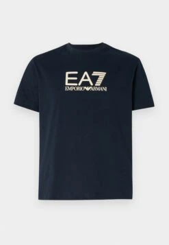 EA7 Emporio Armani Print T-shirt - Black/beige -Total Wear Store e160a3f29be9427284092cdcbbcab901