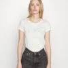 EA7 Emporio Armani Print T-Shirt - White/Sparkle -Total Wear Store e164da3832554d69b73a173d8e9385d1