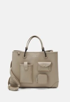 Emporio Armani Shopping Cervo Sfoderato - Handbag - Tortora/Dattero