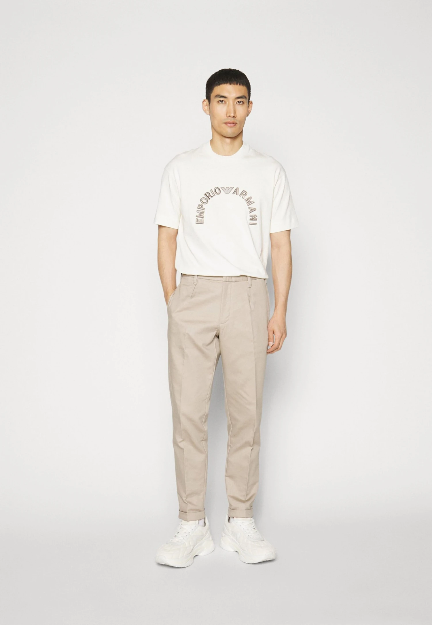 Emporio Armani Print T-Shirt - Vanilla 7 Emporio Armani Print T-Shirt - Vanilla - Image 5