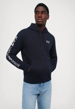 EA7 Emporio Armani TRAIN LOGO SERIES HOODIE EXTENDED - Hoodie - Armani Blue/white -Total Wear Store e4c8e9e53a73464fbe3bb1e32a5ca294