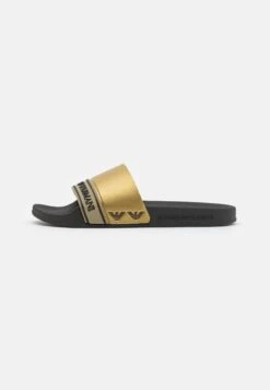EA7 Emporio Armani Sport Tape Slide Unisex - Mules - Black/Gold