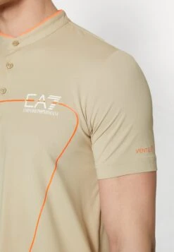 EA7 Emporio Armani Tennis Pro Serafino - Print T-Shirt - Oxford Tan -Total Wear Store e5be8dc7ba8a4092b33c4f52d8c42bb8