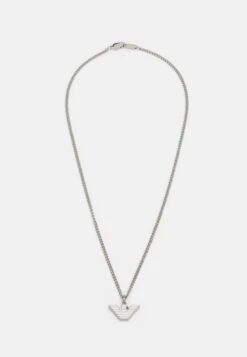 Emporio Armani LOGO NECKLACE - Necklace - Silver-coloured