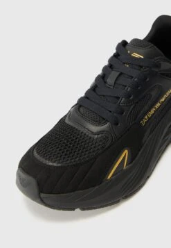 EA7 Emporio Armani CRUSHER SONIC UNISEX - Trainers - Triple Black/gold-coloured -Total Wear Store e7e2f917b4ba418c8709279c0d048a1a