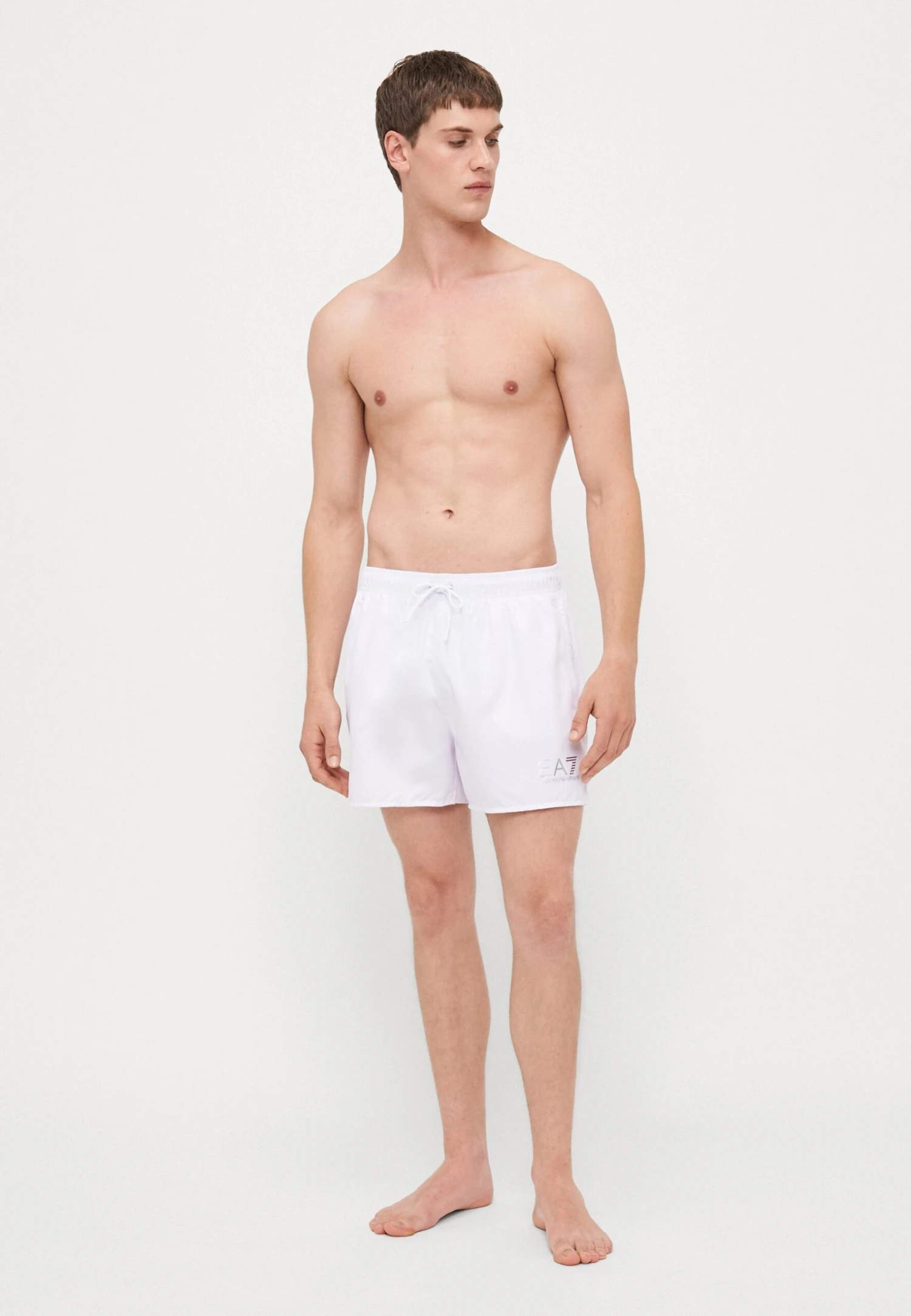 EA7 Emporio Armani BEACHWEAR - Swimming Shorts - White/silver-coloured 4 EA7 Emporio Armani BEACHWEAR - Swimming Shorts - White/silver-coloured - Image 2