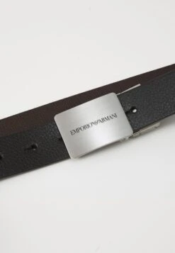 Emporio Armani PLATE BELT - Belt - Nero/moro -Total Wear Store e9bc4de0d3a549628ef57e39bd6327f1