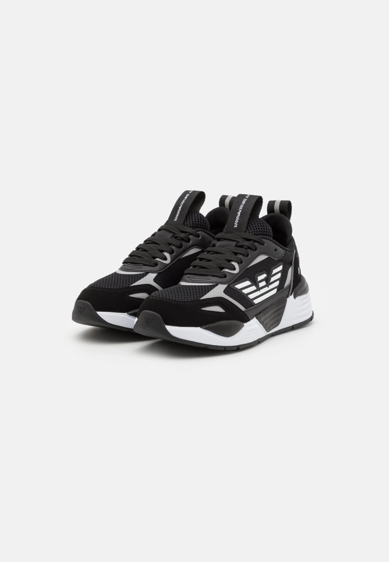 EA7 Emporio Armani Ace Runner Unisex - Trainers - Black/Silver 4 EA7 Emporio Armani Ace Runner Unisex - Trainers - Black/Silver - Image 2