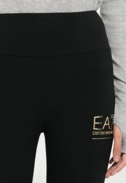 EA7 Emporio Armani Leggings - Trousers - Black/gold-coloured -Total Wear Store ea44a569e24b4f8083da5e0e194c0185