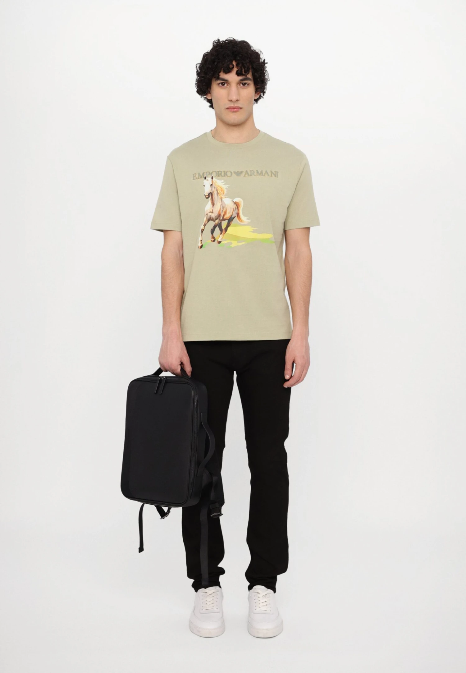 Emporio Armani Print T-shirt - Light Green 4 Emporio Armani Print T-shirt - Light Green - Image 2